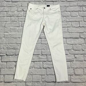 AG the legging ankle white jean